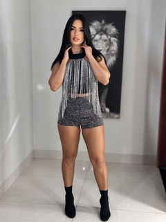 Cropped strass - loja online