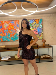 vestido paetê