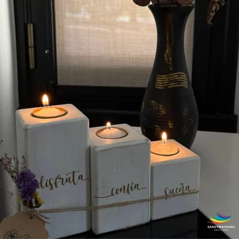 Portavelas Artemisa x3 - comprar online