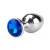 Plug Anal em Metal P com Pedra Vip Mix - Sex Shop Caldas Novas
