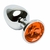 Plug de Metal com Joia Tamanho Médio (8,5 cm) - Importado - Sex Shop Caldas Novas