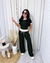 Moda feminina casual calças de perna larga terno esportivo em torno do pescoço - comprar online