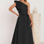 Vestido com cinto de orelha ,ombro oblíquo um chamre, elegante, sensual - Rocha & Lopes