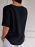 Camisa casual estilo algodão e linho com botão de fileira única feminina euro - Rocha & Lopes