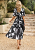 Vestido com decote em V manga curta longo verão moda magro beira-mar soltinho - loja online