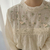 Camisa De AlgodOn De Manga Larga Con Cuello Levantado Y Bordado Floral - comprar online