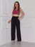 Calça pantalona lisa casula da moda, blogueira na internet