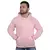 Moletom Rosa Masculino Feminino Capuz Canguru Liso Blusa de Frio Flanelada Casac