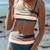 Biquíni listrado verão moda