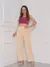 Calça pantalona lisa casula da moda, blogueira na internet