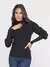 Blusa tricot feminina manga longa bufante social - comprar online