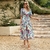 Vestido com decote em V manga curta longo verão moda magro beira-mar soltinho - Rocha & Lopes