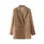 Imagem do Blazer de trespassado chique feminino, casaco vintage, gola entalhada
