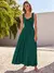Vestido com elástico na cintura, regatinha, longo soltinho, leve