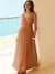 Vestido com elástico na cintura, regatinha, longo soltinho, leve