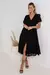Vestido feminino de renda com decote em V manga curta vazado pulover - comprar online