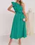 Vestido com cinto de orelha ,ombro oblíquo um chamre, elegante, sensual - Rocha & Lopes