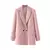 Blazer de trespassado chique feminino, casaco vintage, gola entalhada - comprar online