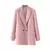 Blazer de trespassado chique feminino, casaco vintage, gola entalhada - comprar online