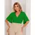 Blusa Cropped Decote V Manga Ampla Elegante - Rocha & Lopes