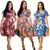 Kit 3 Vestido godê rodado estampado festa moda evangélica - Rocha & Lopes