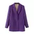 Blazer de trespassado chique feminino, casaco vintage, gola entalhada na internet