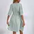 Vestido com decote em v estampado feminino com cinto, solto, confortável, casual na internet
