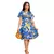 Kit 3 Vestido godê rodado estampado festa moda evangélica