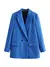 Imagem do Blazer de trespassado chique feminino, casaco vintage, gola entalhada
