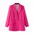 Blazer de trespassado chique feminino, casaco vintage, gola entalhada - comprar online