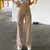 Calça jeans coreana ,estilo harajuku, tubo reto marrom