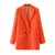 Blazer de trespassado chique feminino, casaco vintage, gola entalhada na internet