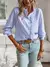 Elegante camisa de escritório feminina, manga comprida, conforto casual, social, moda