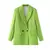 Imagem do Blazer de trespassado chique feminino, casaco vintage, gola entalhada