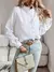 Elegante camisa de escritório feminina, manga comprida, conforto casual, social, moda na internet