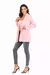 Terno casual slim fit feminino com pescoço polo, casaco temperado, moda europeia - Rocha & Lopes