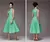 Vestido vintage feminino sem mangas com decote em o