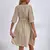 Vestido com decote em v estampado feminino com cinto, solto, confortável, casual