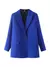 Blazer de trespassado chique feminino, casaco vintage, gola entalhada na internet