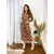 Vestido Feminino Gola Alta Manga Longa Fenda Lateral