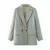 Blazer de trespassado chique feminino, casaco vintage, gola entalhada - Rocha & Lopes