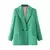 Blazer de trespassado chique feminino, casaco vintage, gola entalhada - loja online