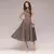 Vestido vintage feminino sem mangas com decote em o