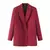 Imagem do Blazer de trespassado chique feminino, casaco vintage, gola entalhada