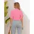 Blusa Cropped Decote V Manga Ampla Elegante - loja online