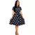 Kit 3 Vestido godê rodado estampado festa moda evangélica