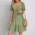 Mini vestido de manga curta feminino, vestido plissado feminino, casual - loja online