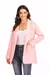 Terno casual slim fit feminino com pescoço polo, casaco temperado, moda europeia - loja online