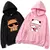 moletom Harajuku Casal Hoodies Bubu, homens e mulheres, pulôver Kawaii Cartoon