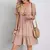 Mini vestido de manga curta feminino, vestido plissado feminino, casual